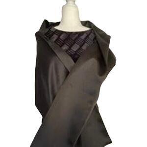 Jessica McClintock Size 10 Sleeveless Long Black Velvet Maxi Dress & Wrap NWT